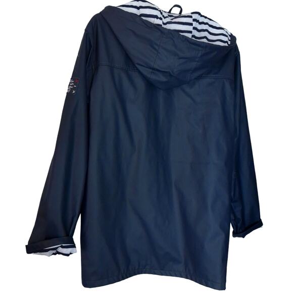 Geographical Norway Blue Le Voilier Colin Jacket With Hood Size Large New - Picture 8 of 12